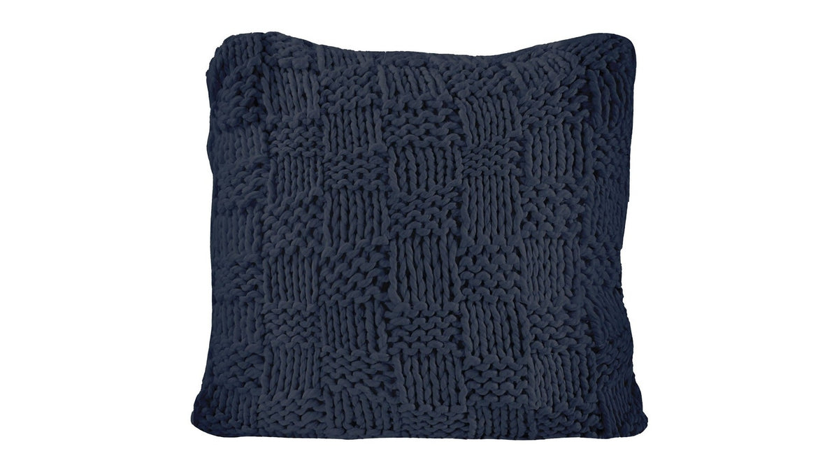 Chess Knit - Euro Pillow - Navy