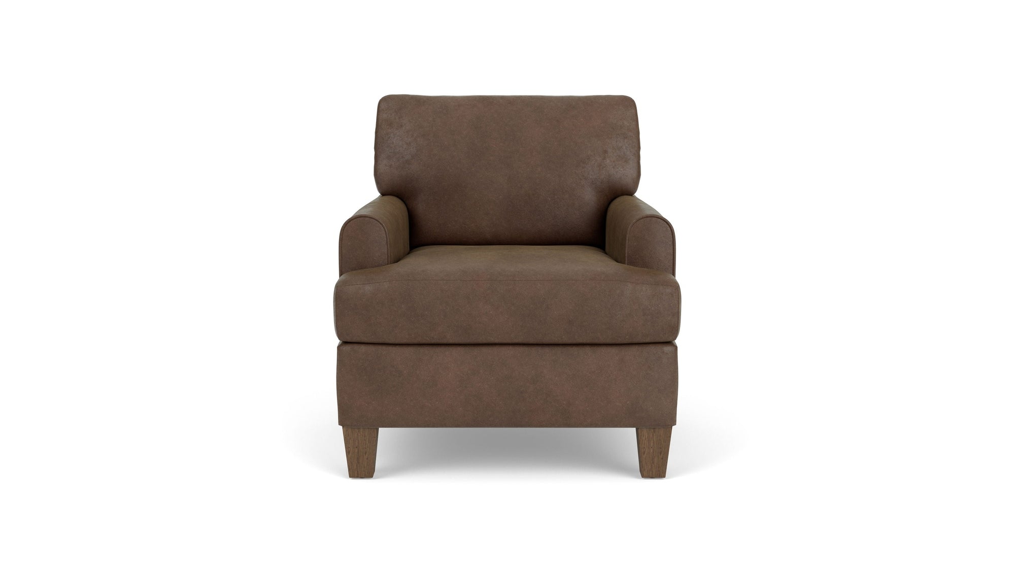 Moxy - Fabric Chair, T-Shaped Seat Cushion, Rounded Mailbox Arms