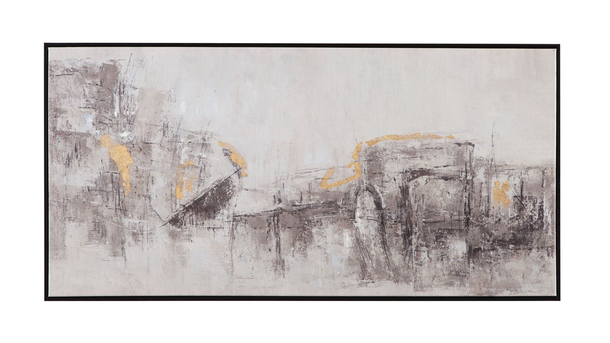 About Town Framed Canvas - Gray