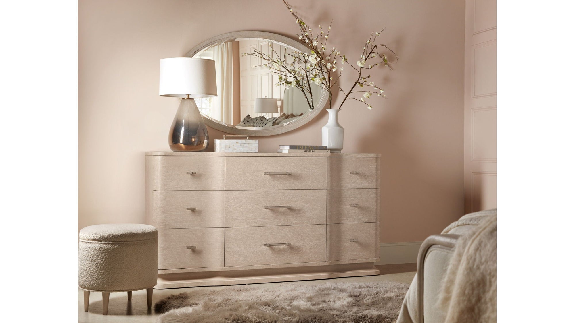 Nouveau Chic - Nine Drawer Dresser - Light Brown