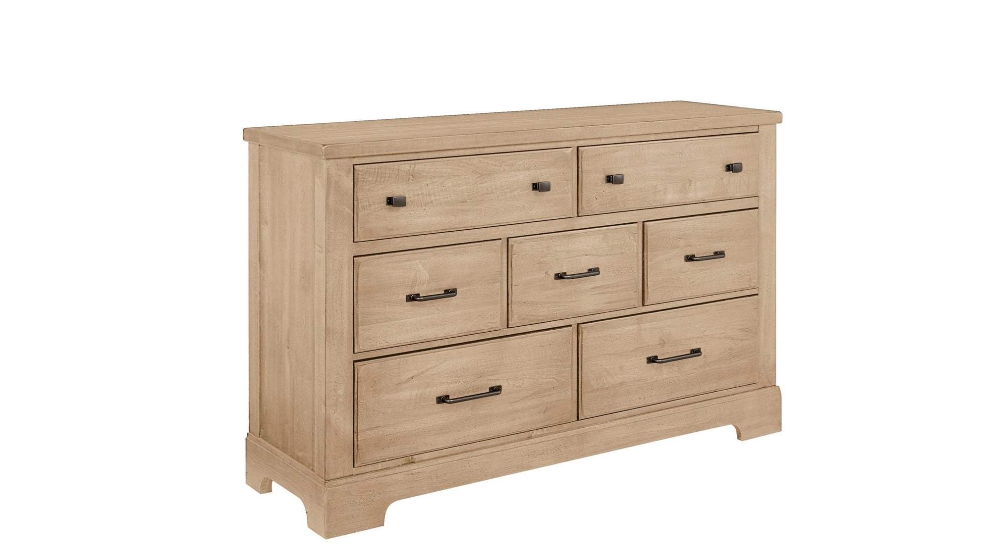 Cool Rustic - 7 Drawer Dresser - Clear Maple