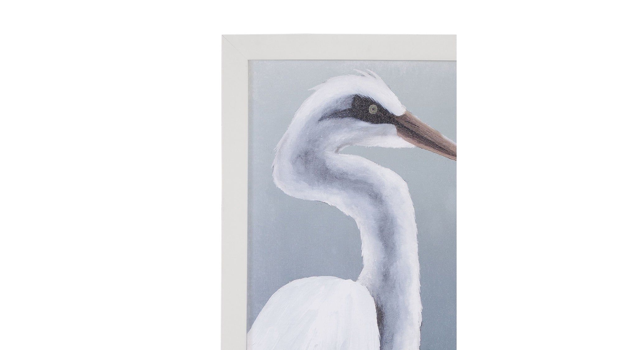 Herald In Mist II Framed Print - Blue / White