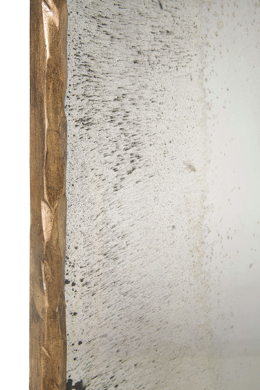 Hammered Edge Mirror - Gold