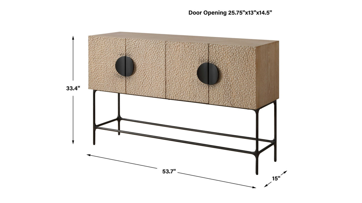 Lunar - 4 Door Elm Wood Cabinet
