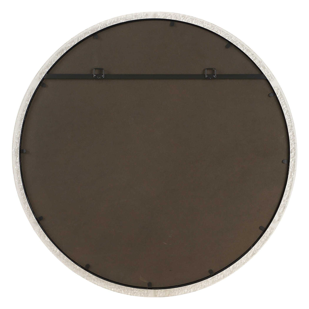 Crystalline - Round Mirror - White
