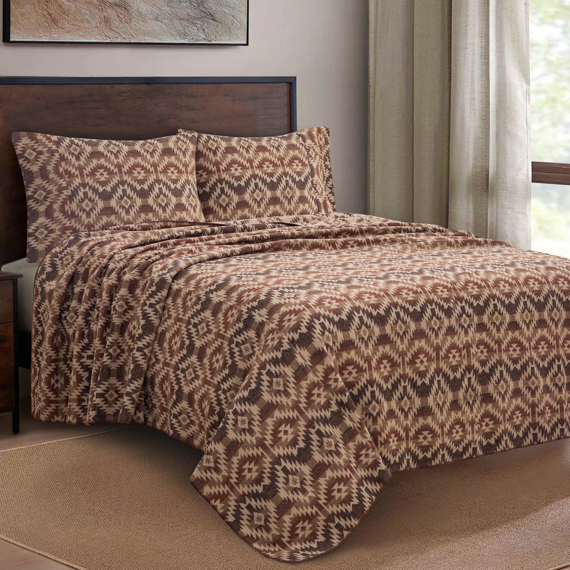 Mesa - Twin Wool Blend Blanket Set (Set of 2) - Multi Color