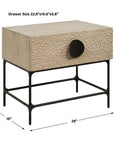 Lunar - Wooden Side Table - Black / Woodtone