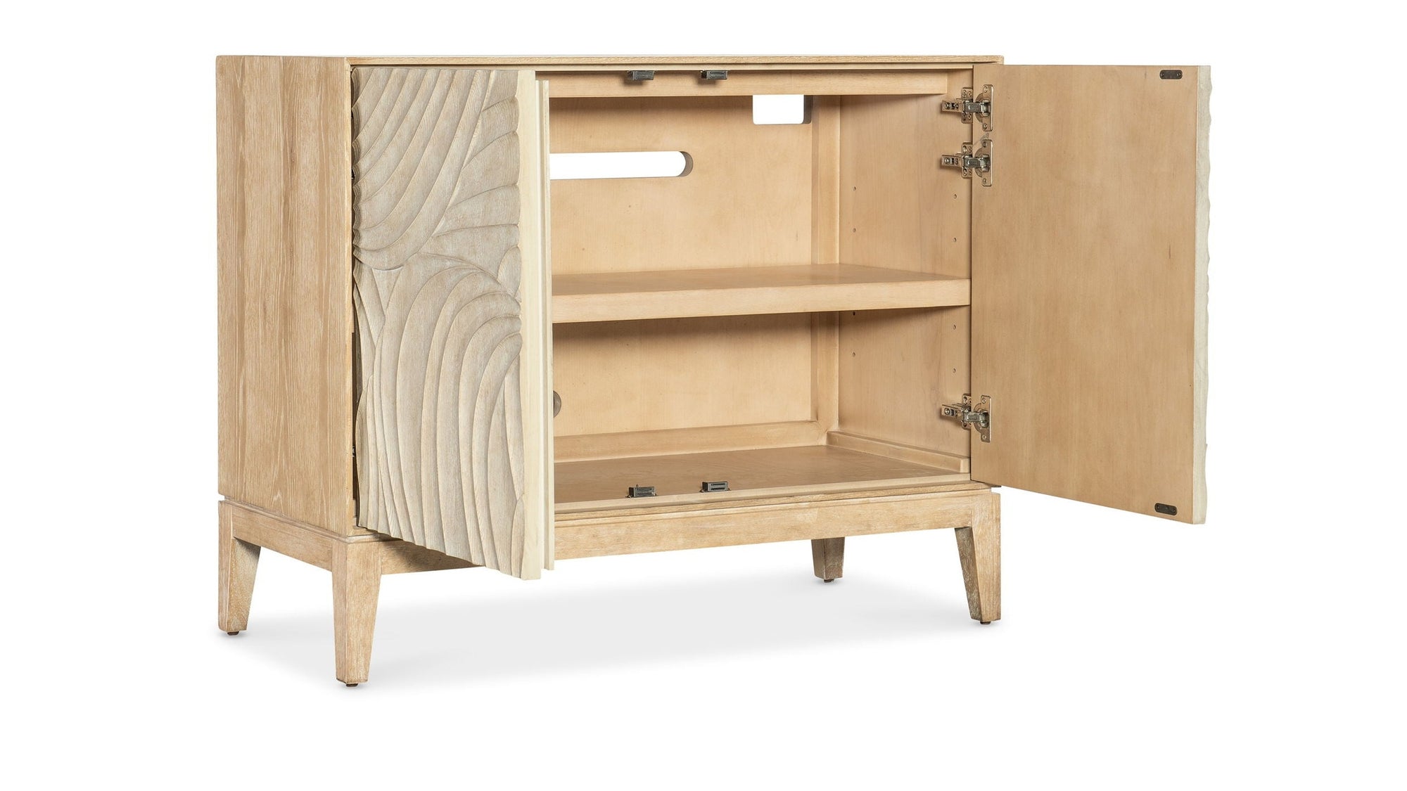 Retreat - Carved Nightstand - Beige