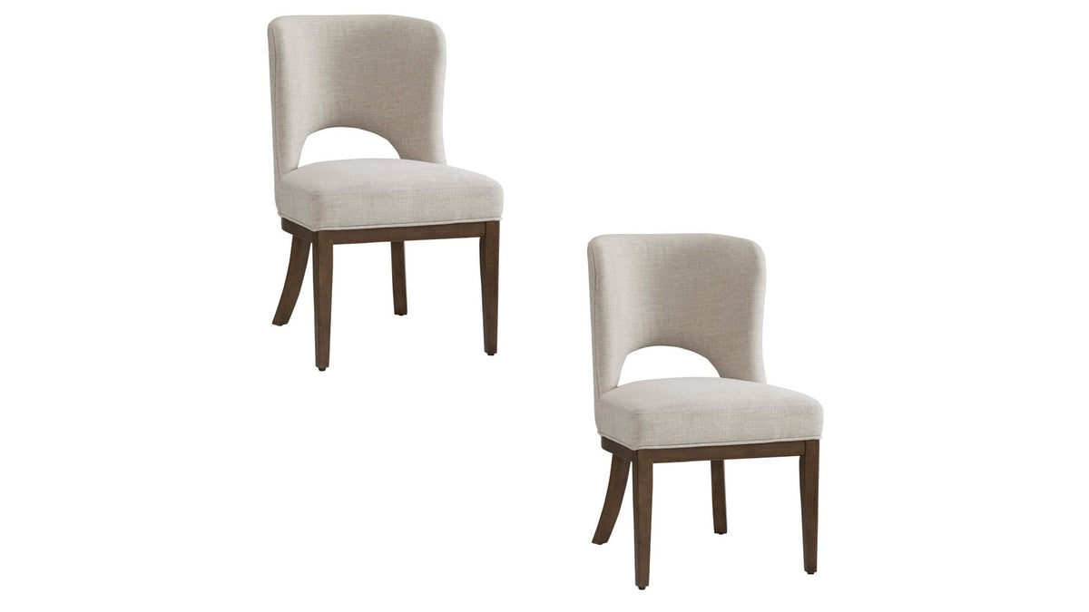 Trevino - Dining Chair Set of 2 - Clarkson's Sand / Chestnut Brown