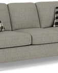 Moxy - Fabric Sofa, T-Shaped Seat Cushion, Curved Sock Arms