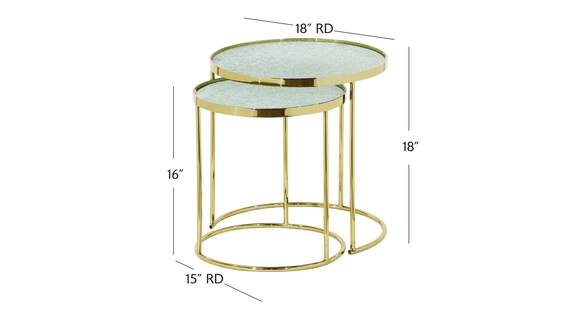 Bridget - Nesting Tables - Gold