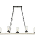 Edgecomb - 10 Light Indoor-Outdoor Chandelier - Black / Gray