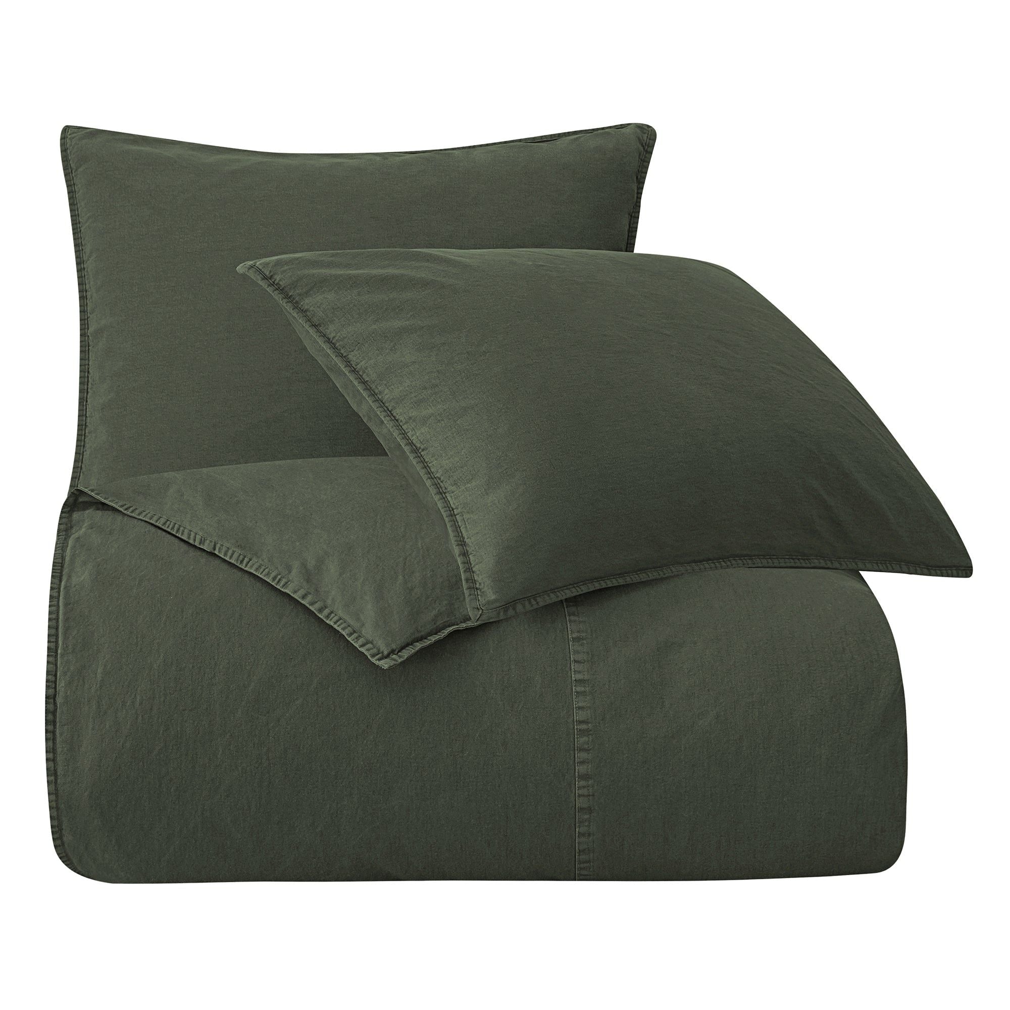 Cotton Canvas - Twin Stonewashed Duvet Cover Set (Set of 2) - Duffle Bag