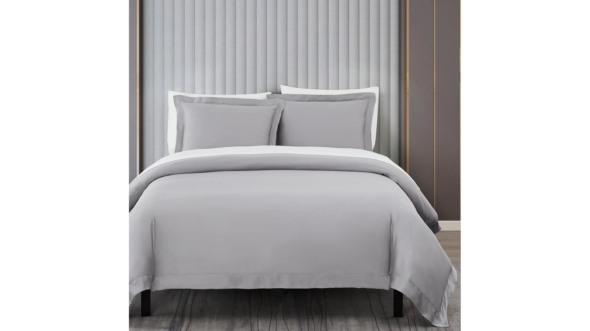 Lyocell - King Eucalyptus Duvet Cover Set Set of 3 - Gray
