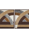 Neutral Geometry II Framed Print - Brown