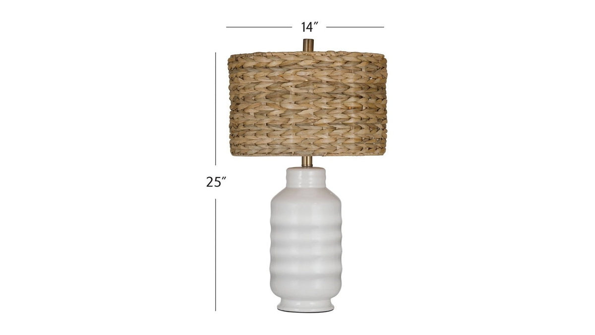 Tigris - Table Lamp - White / Light Brown