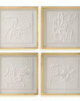 Fourfold - Framed Prints Set of 4 - Gold