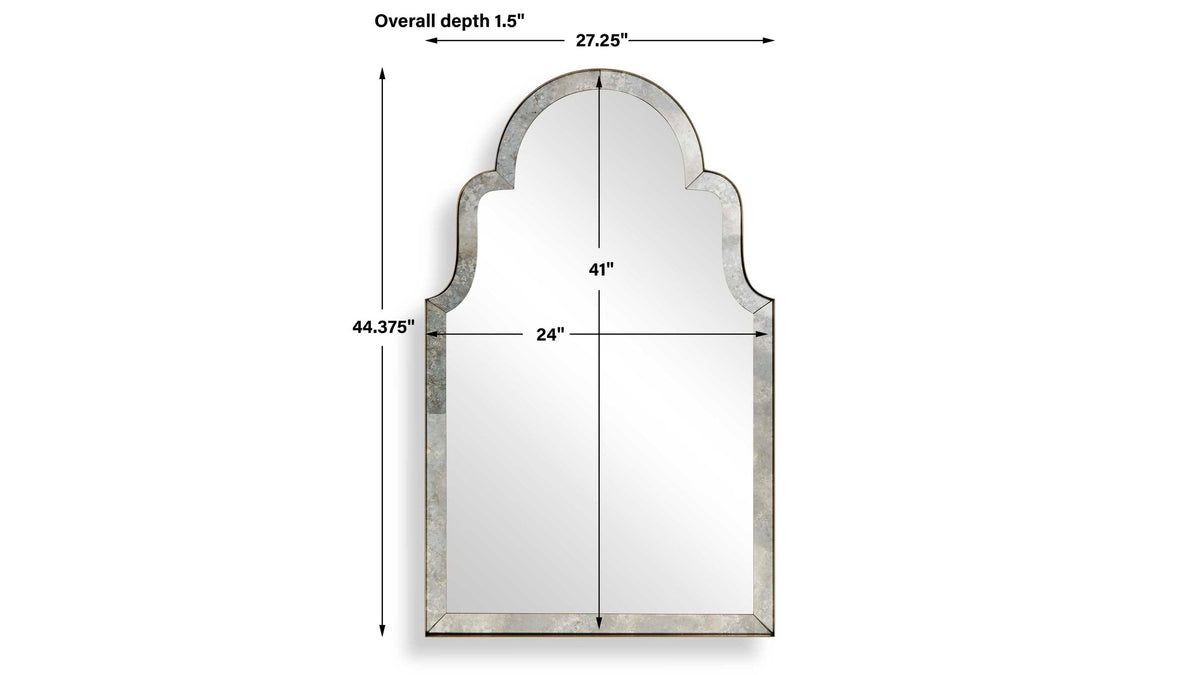 Brayden - Antique Arch Mirror - Plated Antique Brass