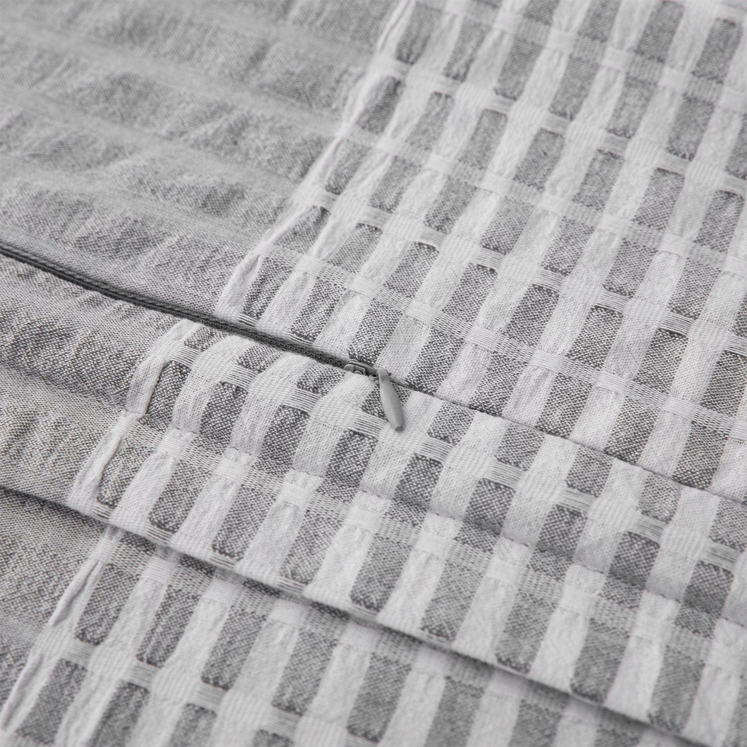 Lane - King Stripe Duvet Cover Set (Set of 3) - Gray