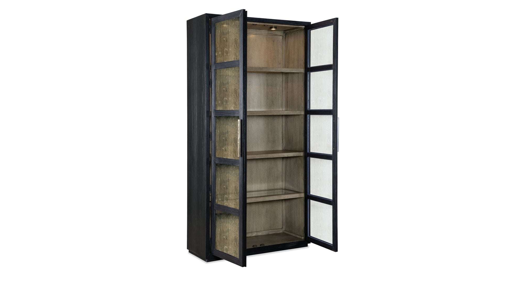 Linville Falls - Shou Sugi Ban Curio Cabinet - Black