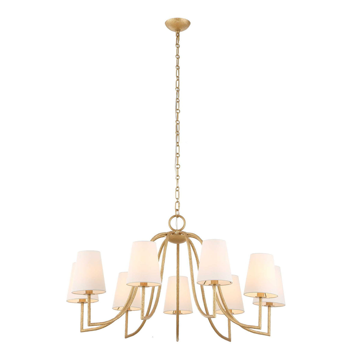 Seville - 9 Light Chandelier - Gold