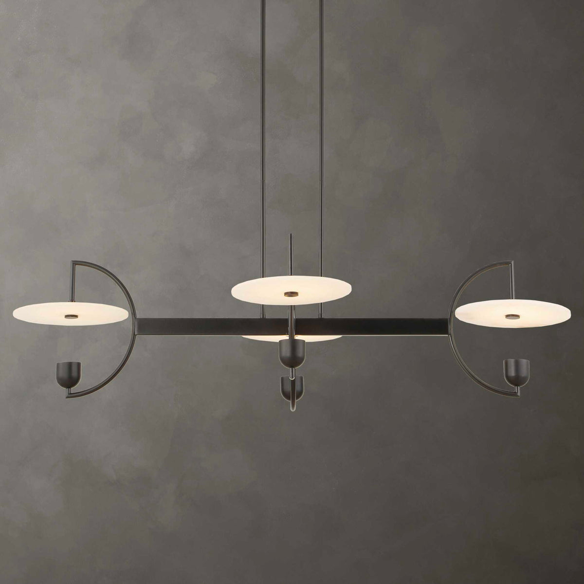 Kyoto - 4 Light Linear LED Chandelier - Black