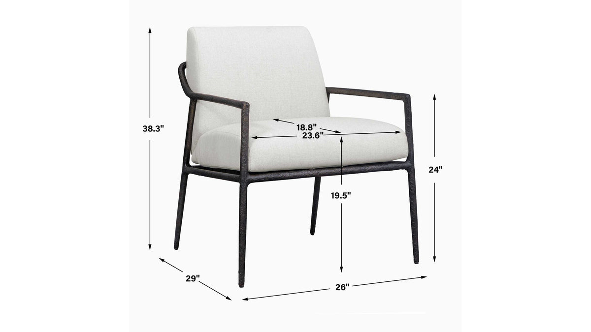 Thayer - Outdoor Upholstered Lounge Chair - Bronze / White
