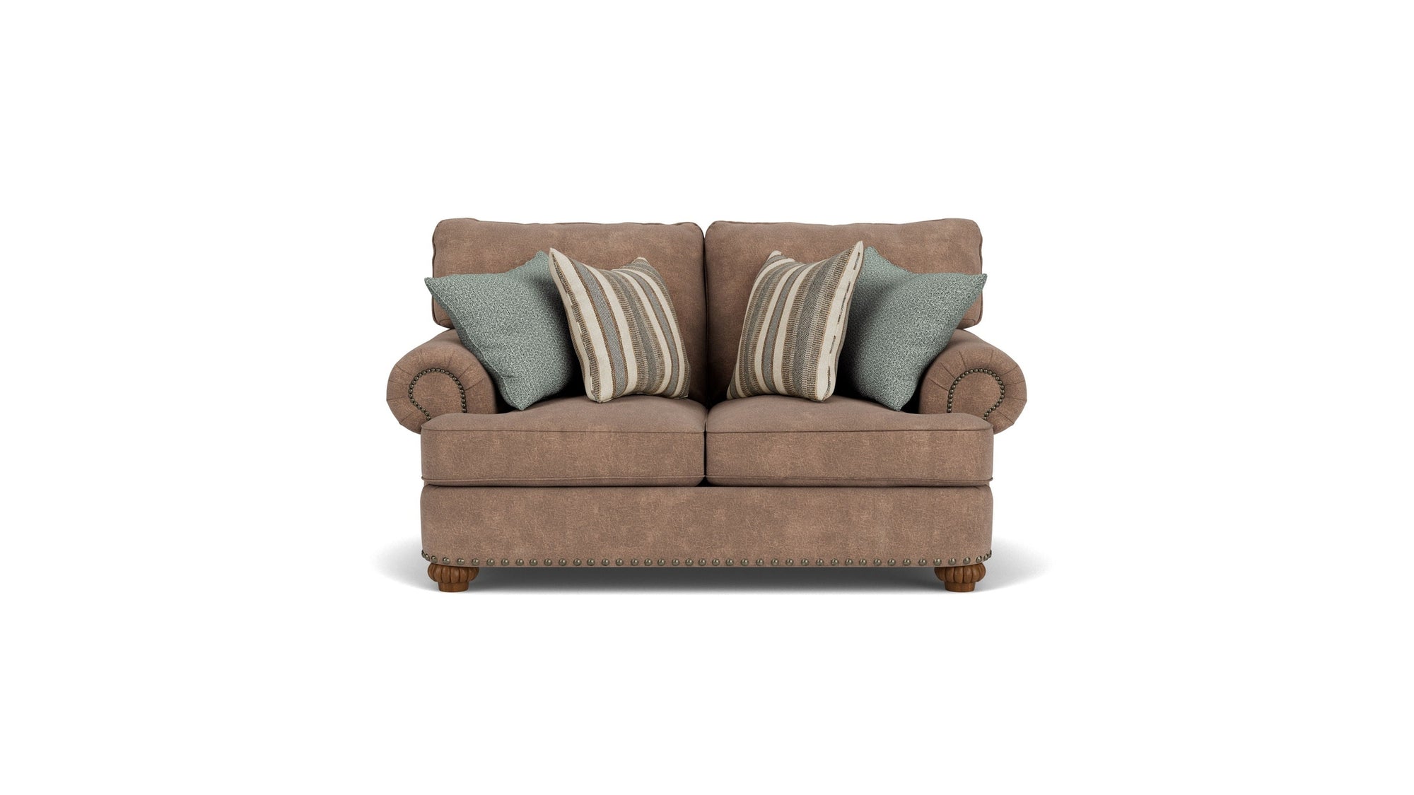 Patterson - Fabric Loveseat, Nailhead Trim