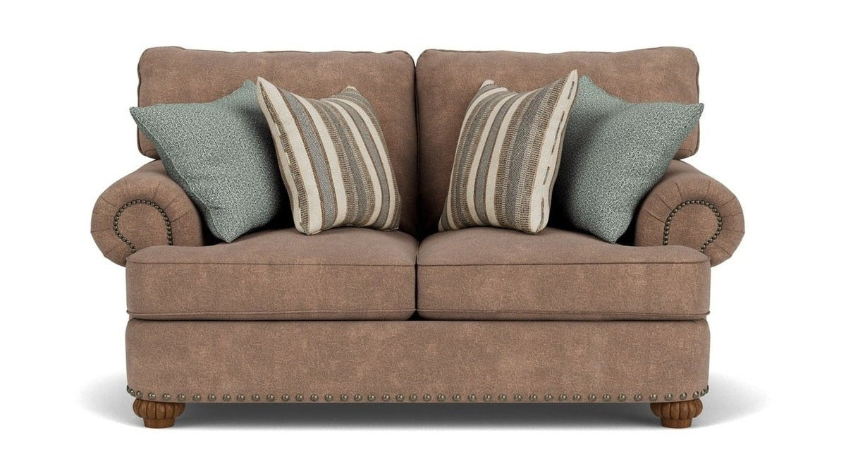 Patterson - Fabric Loveseat, Nailhead Trim