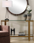 Kendrick - Glass Console Table - Gold