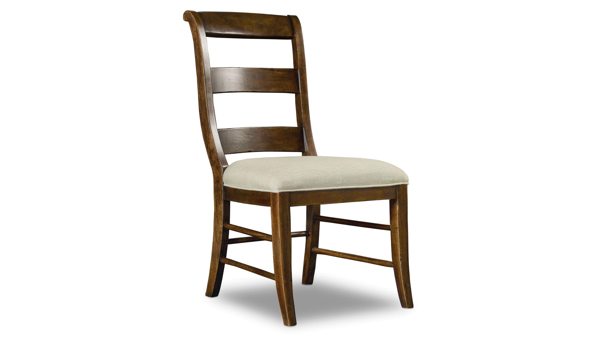 Archivist - Ladderback Side Chair - Beige / Dark Brown