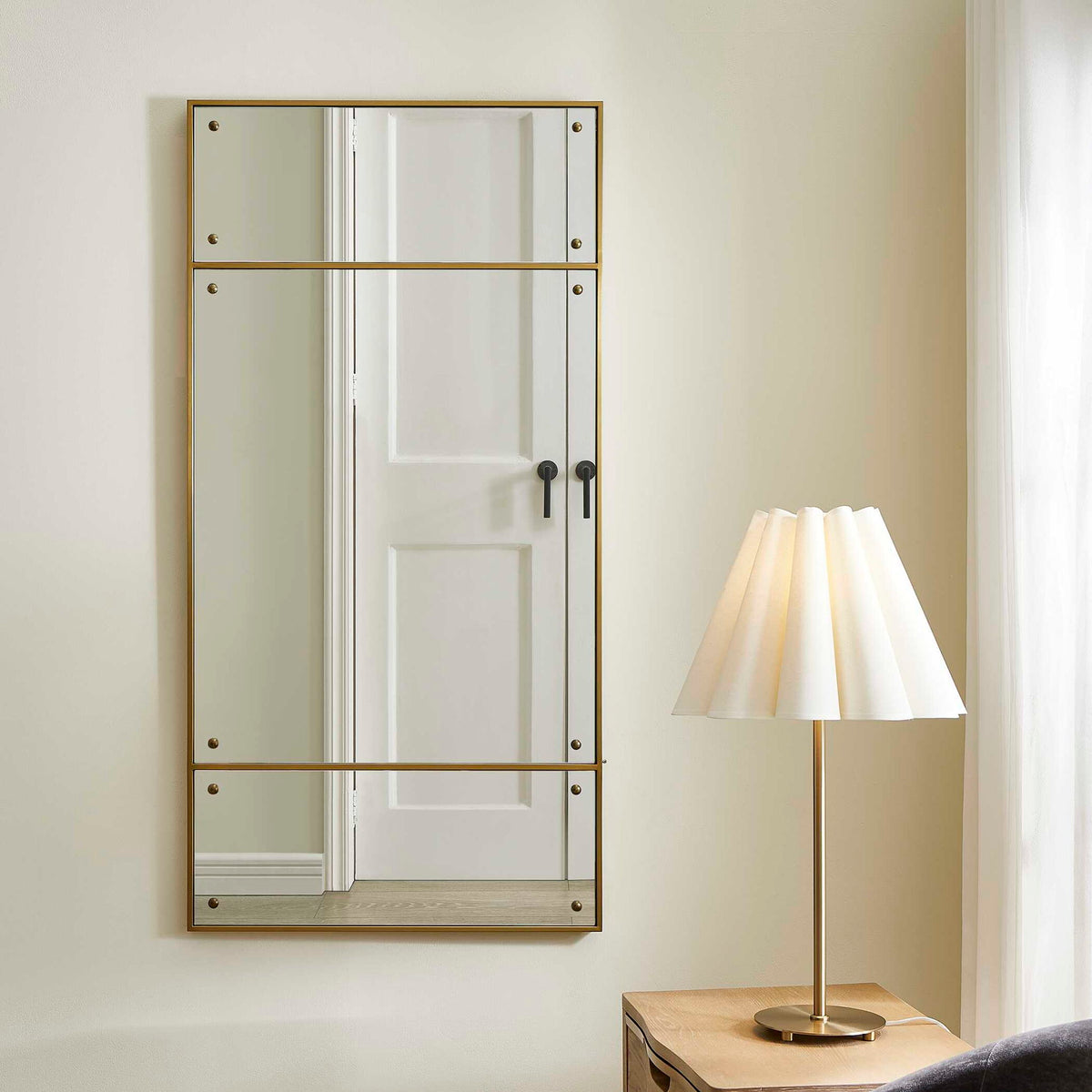 Wrenton - Rectangular Mirror - Brass