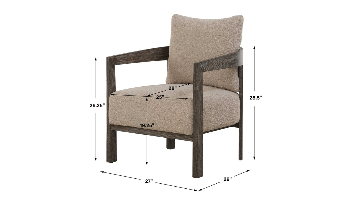 Sienna - Sand Fabric Accent Chair