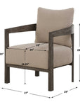 Sienna - Sand Fabric Accent Chair