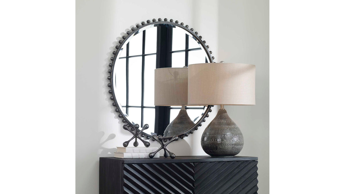 Taza - Round Iron Mirror