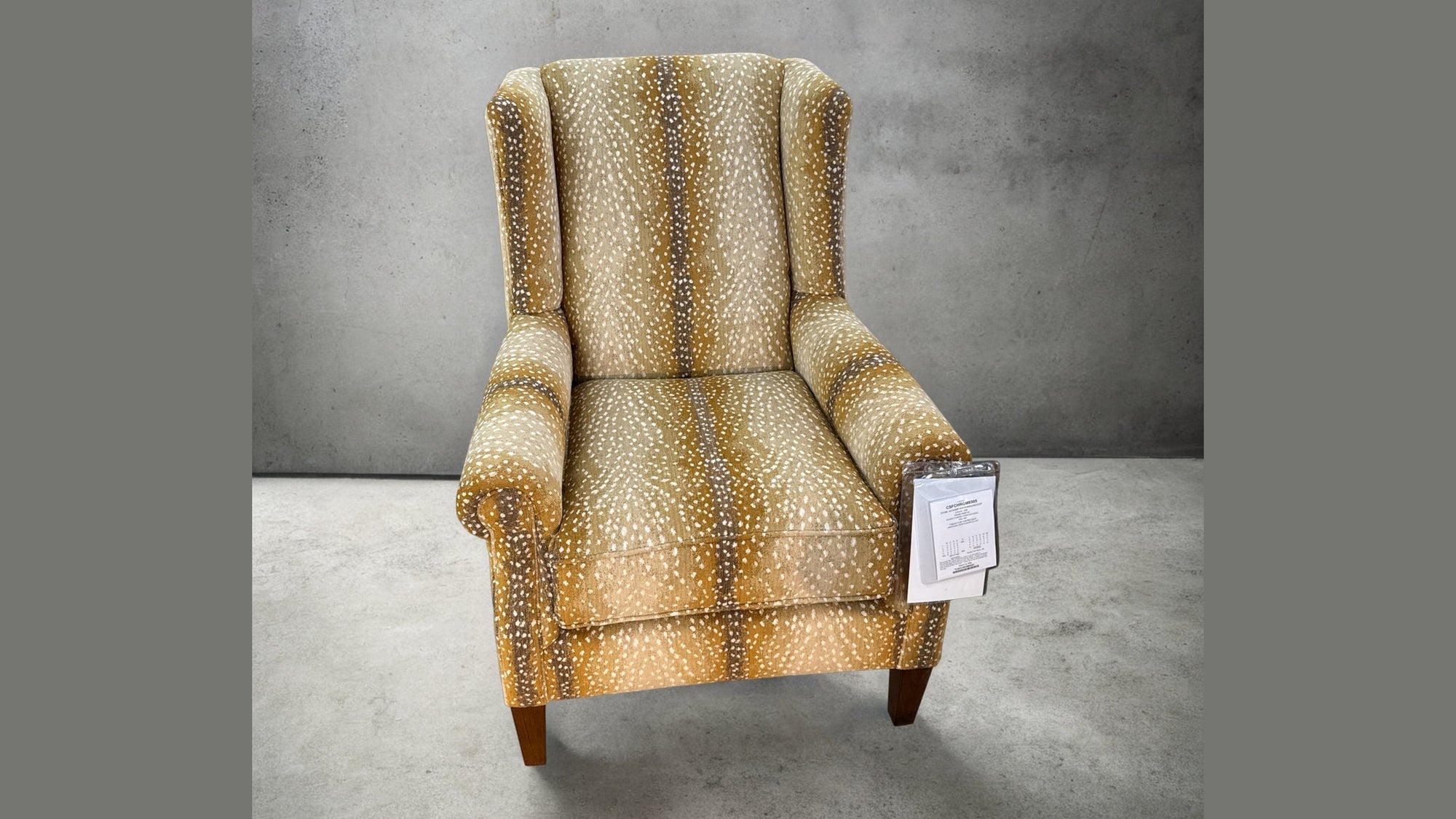 Final Closeout: Texas-Made "Fawn" Wingback Chair