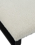 Diverge - White Shearling Small Bench