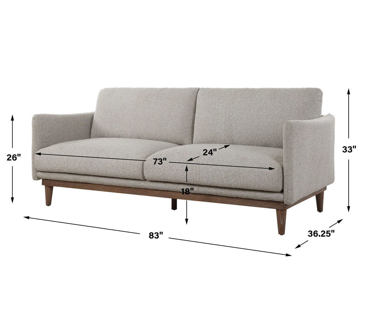 Freefall - Ceruse Sofa - Gray