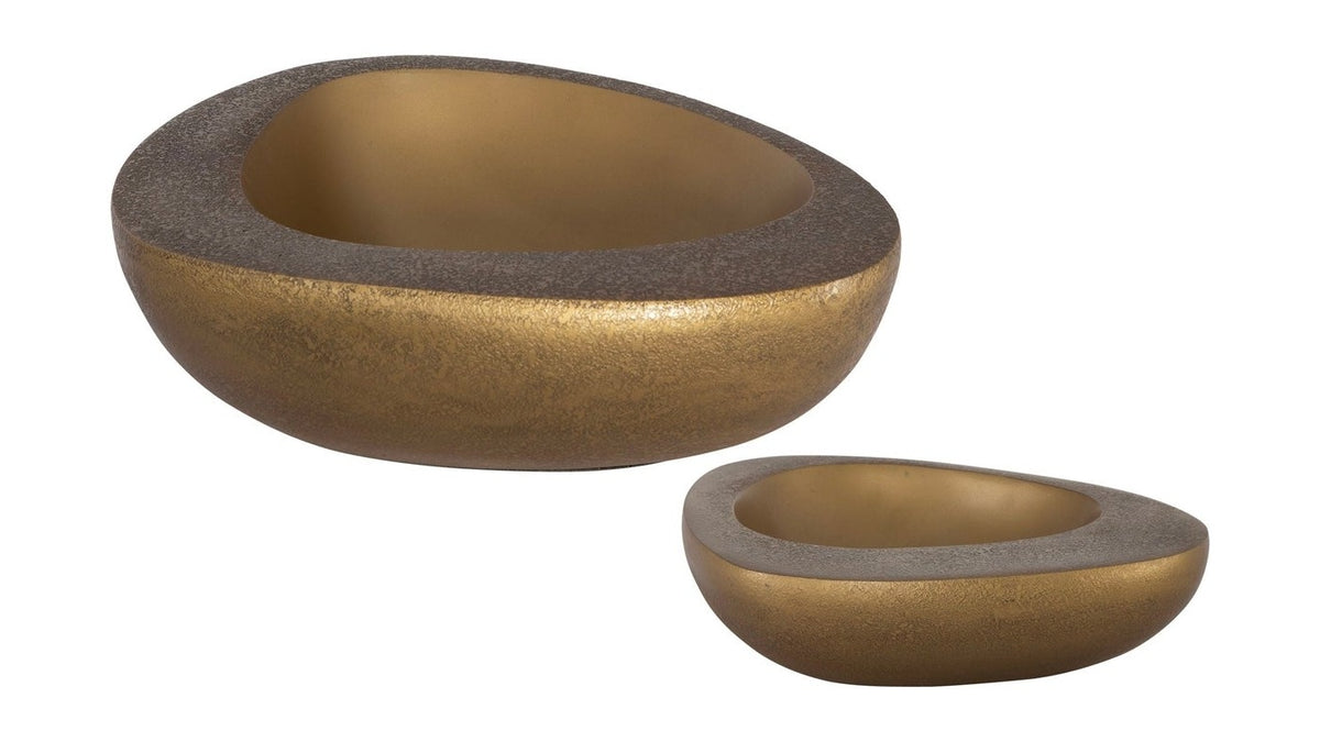 Ovate - Bowls Set of 2 - Brass