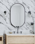 Oval - Wall Mirror - Black