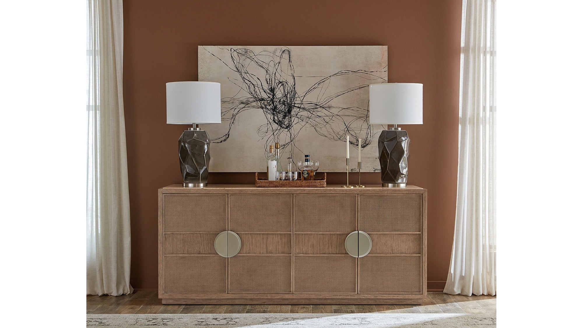 Sonnet - Dining Credenza - Dark Gray