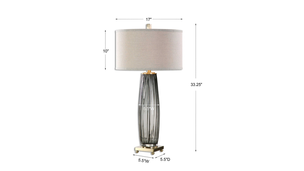 Vilminore - Glass Table Lamp - Gray