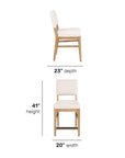 Millwork - Counter Chair Set of 2 - White / Light Brown