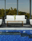 Remsen - Outdoor Sofa - Black / Oyster