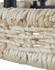 Faiyam - 8 Light Rattan Chandelier - Black