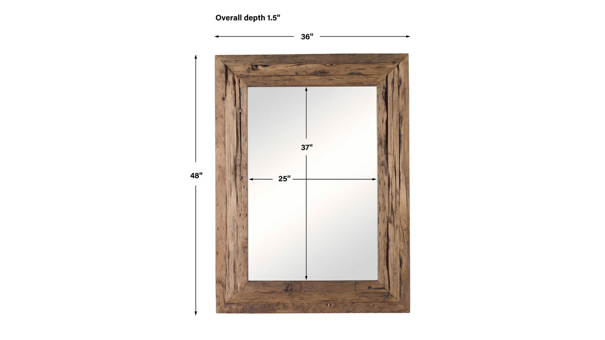 Rennick - Wood Mirror - Dark Brown