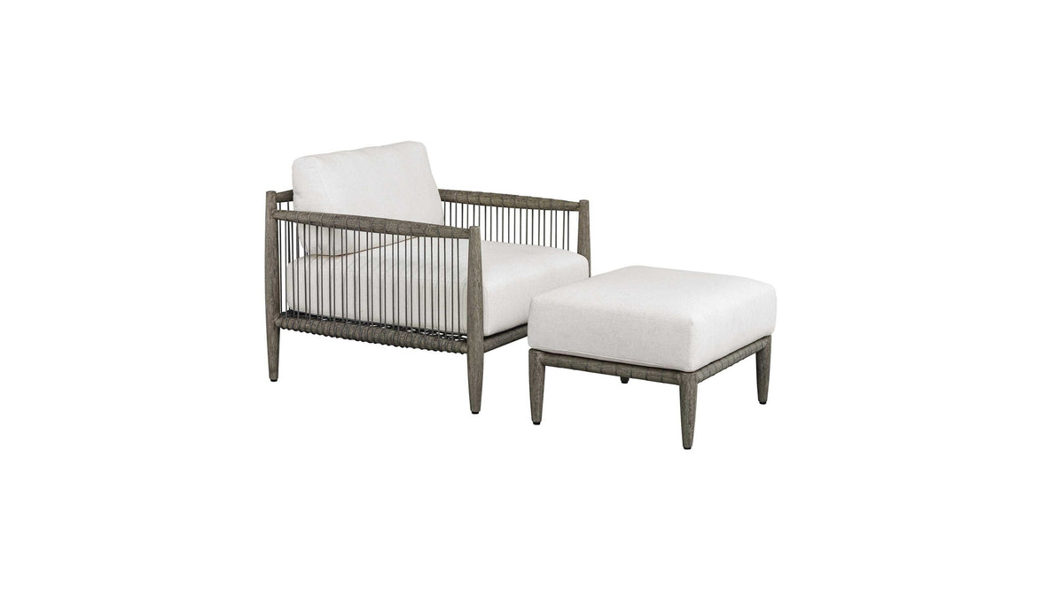Borneo - Cushion Outdoor Ottoman - White