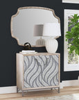 Leia - Bar Cabinet - White Mango / Ivory Bone / Gray
