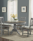 Plymouth - Dining Chair Set of 2 - Gray / Dark Brown