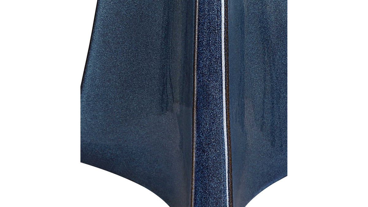 Teramo - Scalloped Ceramic Table Lamp - Blue